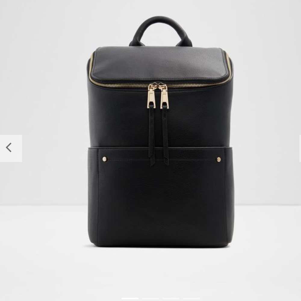 Aldo TERRADIA Black Backpack with Gold Accents - Picture 3 of 10